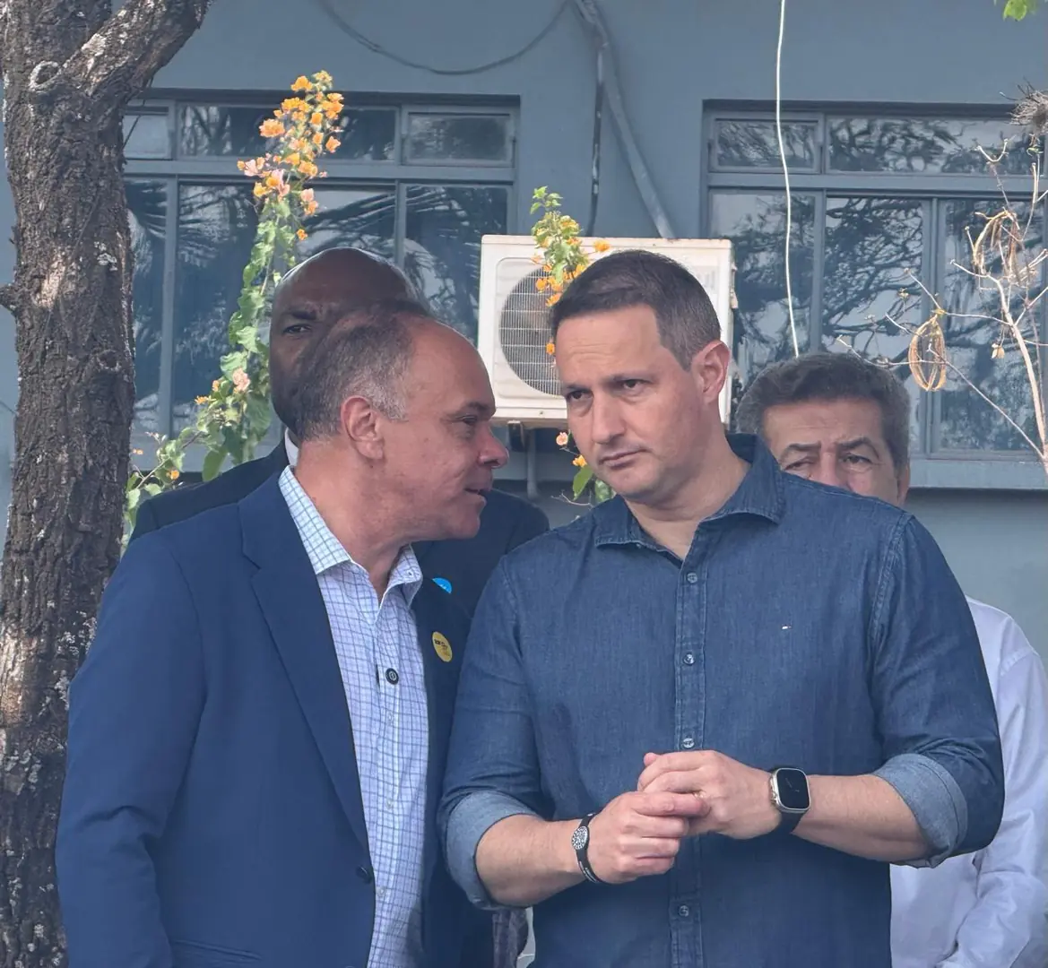 Prefeito Fábio Candido, que falou do caso Empro após solenidade com Guilherme Derrite, secretário estadual de Segurança Pública (Marco Antonio dos Santos 8/10/2025)