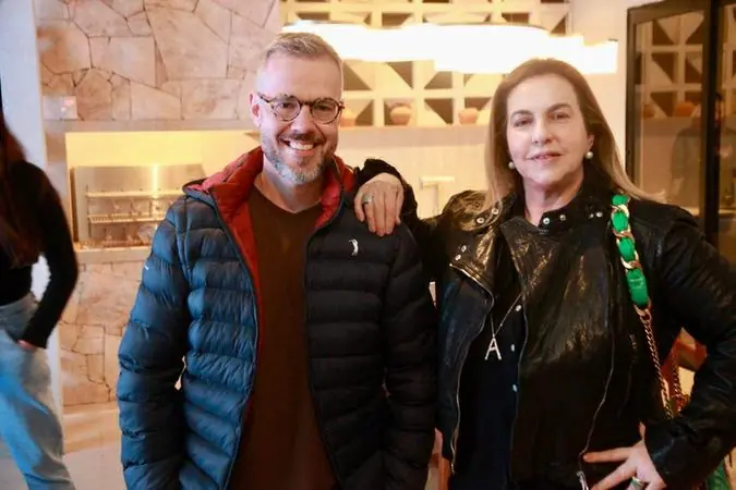 João Spode e Ana Cristina Jalles Guimarães, na abertura da Arq Design, no Riopreto Shopping (Arnaldo Mussi)