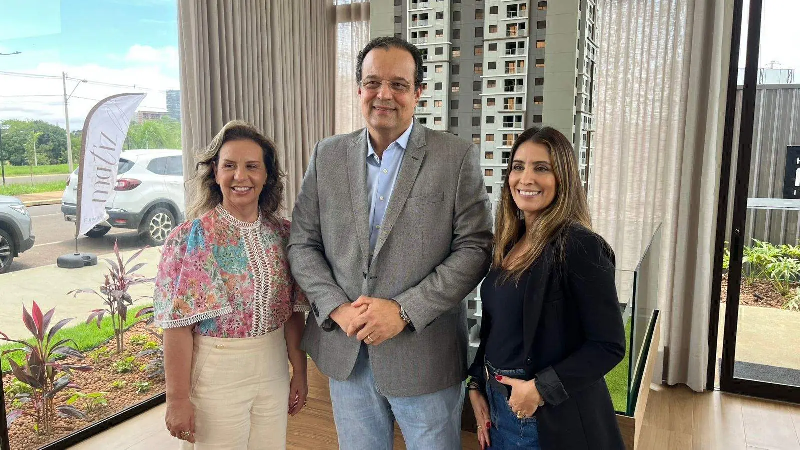 Valéria Lelis, Hilton Hugo Fabri e Renata Matos, no lançamento do Matiz (Arnaldo Mussi)