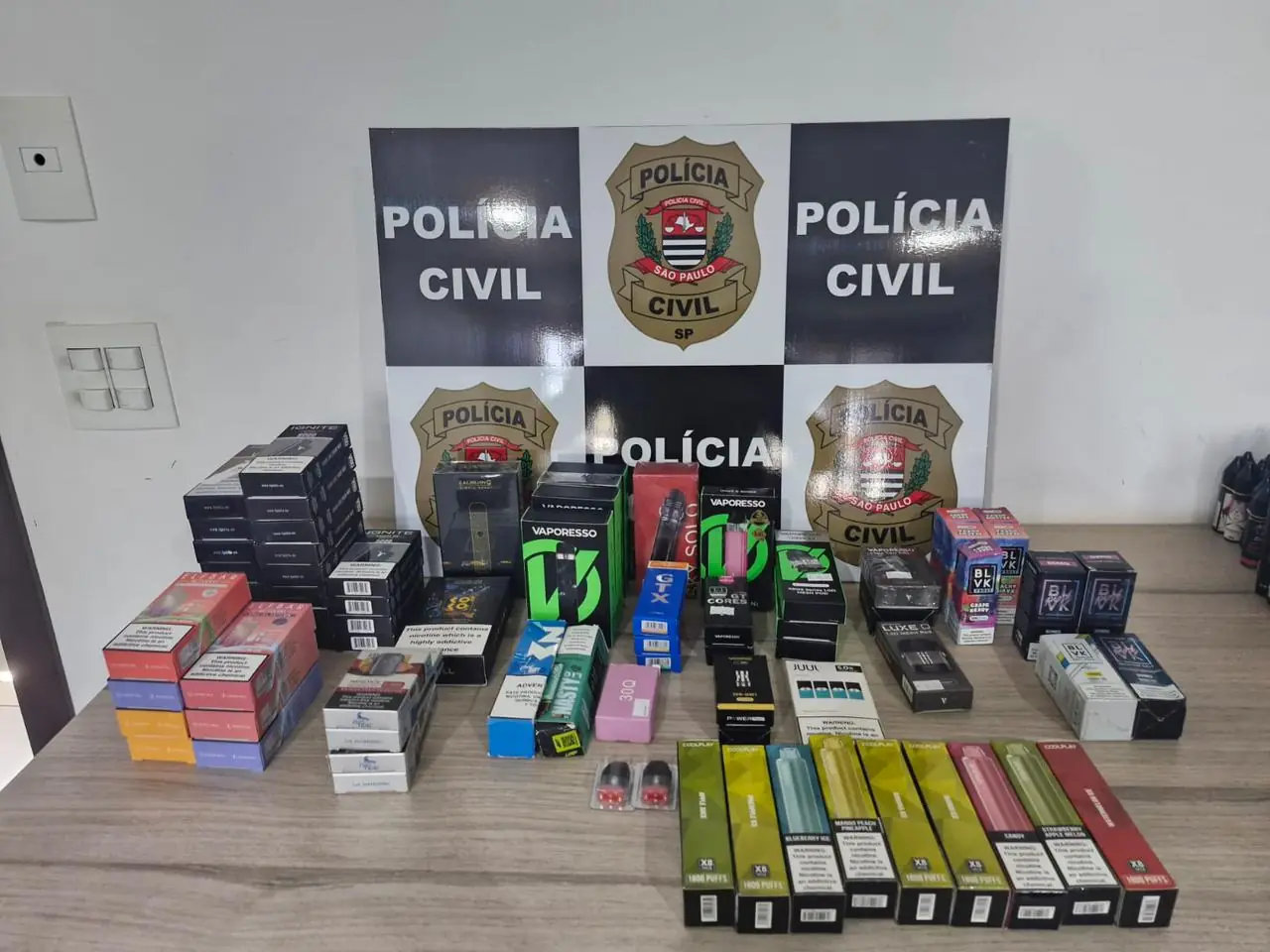 Operação contra cigarros eletrônicos em Rio Preto (Delegacia seccional de Rio Preto)