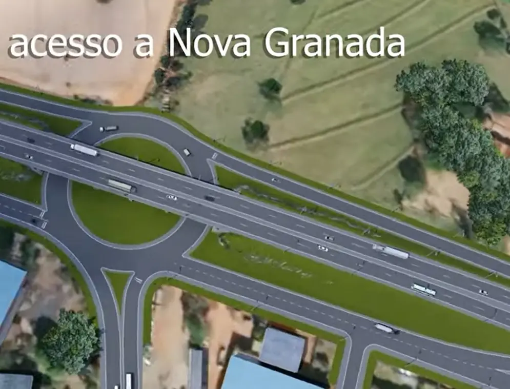 Vídeo mostra como vai ficar o acesso a Nova Granada (Reprodução)