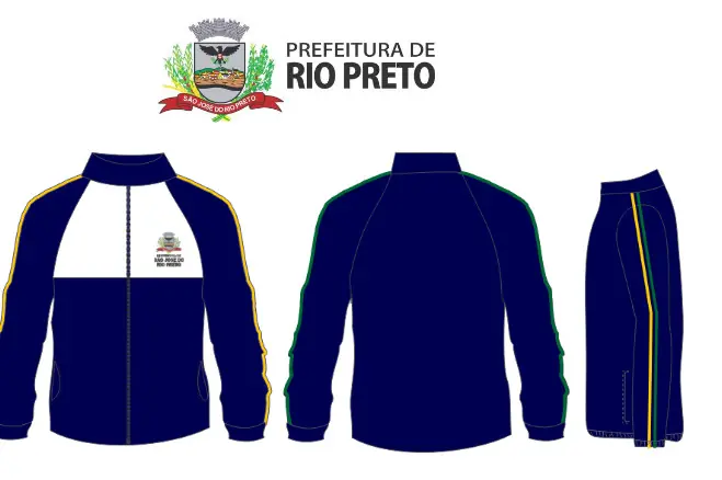 Modelos de uniformes com faixa verde e amarela (Reprodução)