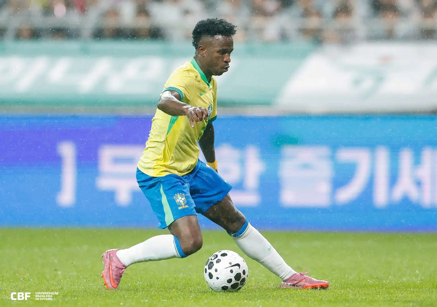 Vini Jr. marcou o quinto gol brasileiro contra os coreanos (Rafael Ribeiro/CBF )