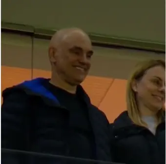 Alexandre de Moraes, ministro do STF, na Neo Química Arena (Reprodução)