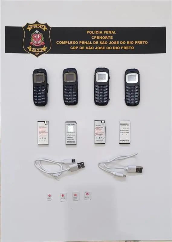 Equipamentos apreendidos no CDP de Rio Preto (Divulgação/SAP)