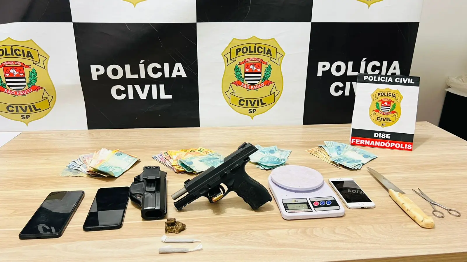 Investigado por tráfico de drogas é preso por porte ilegal de arma em Fernandópolis