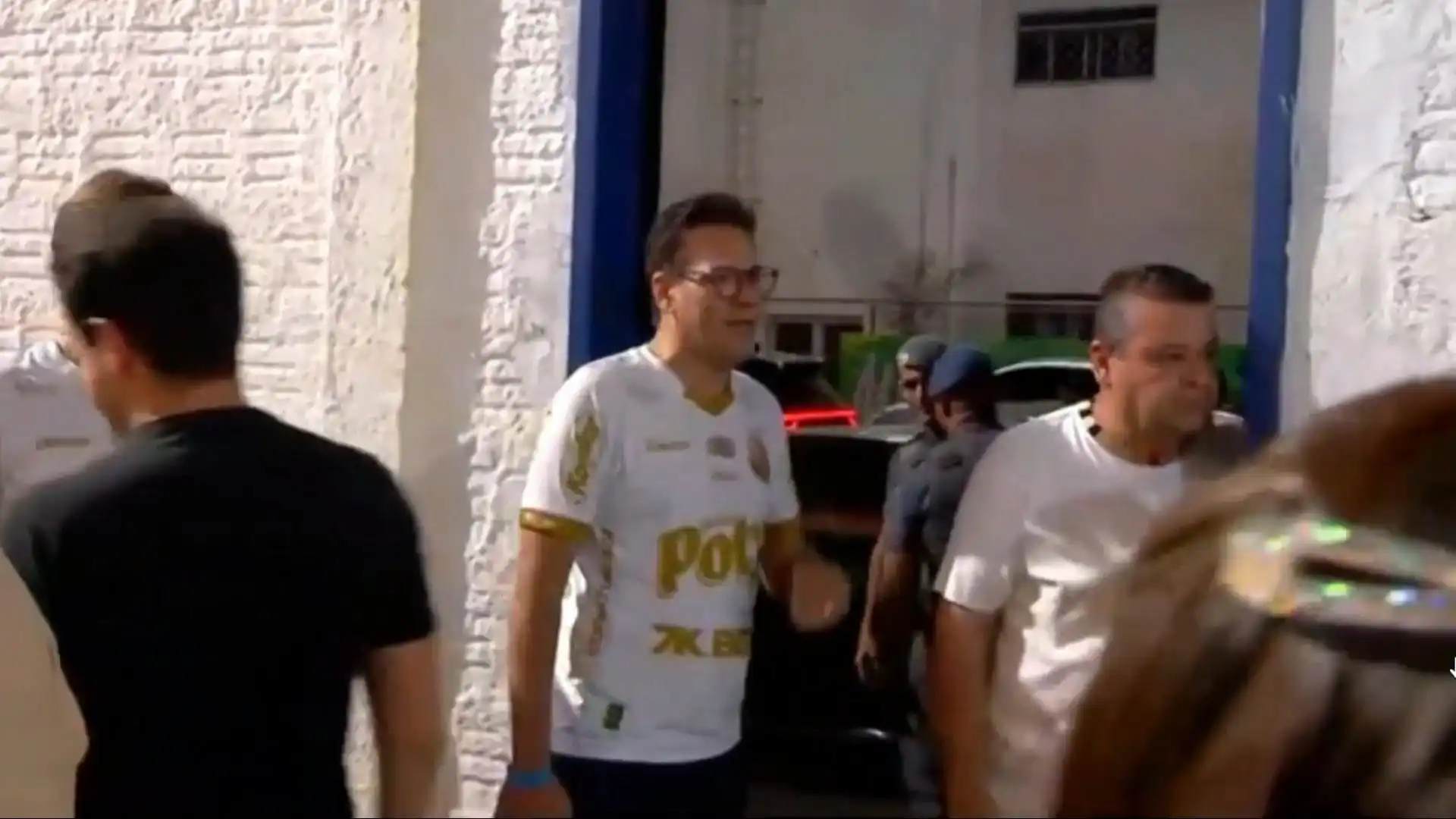 Fábio Marcondes durante confusão no Maião, em Mirassol (Reprodução/TV Tem)
