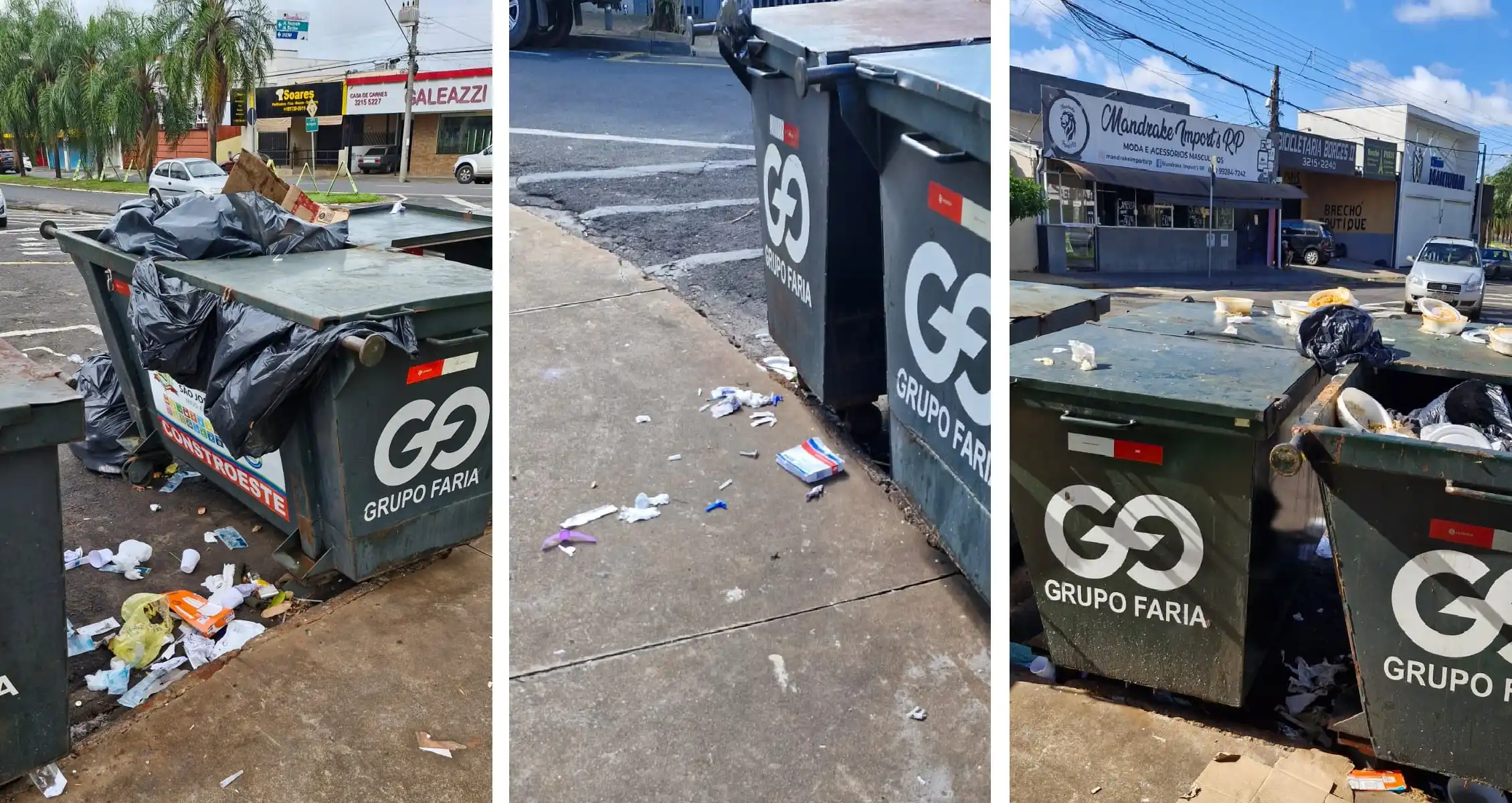 Lixo hospitalar na calçada de UPA causa transtornos e risco à saúde da população (Colaboração Leitor)